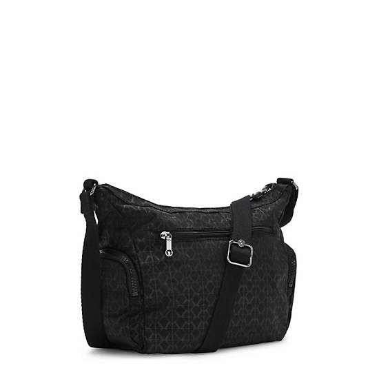 Torba Crossbody Kipling Gabbie Small Printed Czarne | PL 2068PJ